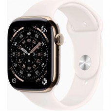 Смарт-годинник Apple Watch Series 11 GPS + Cellular 46mm Gold Titanium Case with Light Blush Sport Band - M/L (MFD64RK/A)