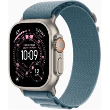 Смарт-годинник Apple Watch Ultra 3 GPS + Cellular 49mm Natural Titanium Case with Light Blue Alpine Loop - Medium (MEWM4QP/A)