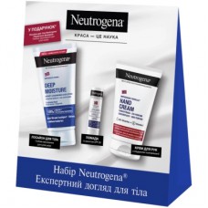 Набір косметики Neutrogena Експертний догляд для тіла Крем для рук 50 мл + Помада 4.8 г + Лосьйон для тіла 75 мл (3574661864976)
