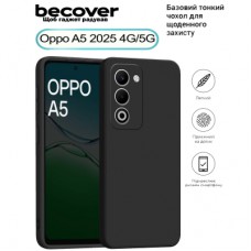 Чохол до мобільного телефона BeCover Silicone Oppo A5 2025 4G/5G Black (713790)