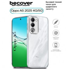 Чохол до мобільного телефона BeCover Silicone Oppo A5 2025 4G/5G Transparent (713882)