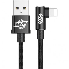 Дата кабель USB 2.0 AM to Lightning 2.0m 1.5A 90° corner black Baseus (CALMVP-A01)