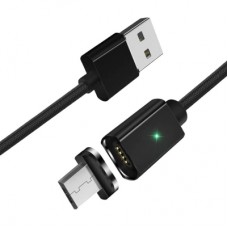 Дата кабель USB 2.0 AM to Micro 5P 1.0m Magnetic black Essager (EXCCXM-ML01)