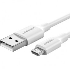 Дата кабель USB 2.0 AM to Micro 5P 0.5m 2A US289 white Ugreen (60140)