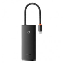 Концентратор Baseus USB-C 6-in-1 HDMI + 2xUSB 3.0 + PD + SD/TF black (WKQX050101)