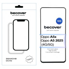 Скло захисне BeCover 10D Oppo A5x / A5 2025 (4G/5G) Black (713930)