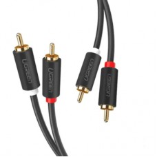 Кабель мультимедійний 2xRCA M to 2xRCA M 1.0m AV104 black Ugreen (30747)