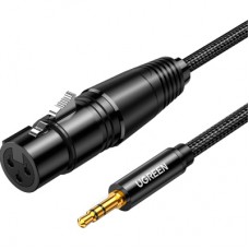 Кабель мультимедійний 3.5mm M to XLR F 2.0m AV182 black Ugreen (20244)