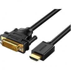 Кабель мультимедійний HDMI M to DVI M 2.0m HD106 black Ugreen (10135)