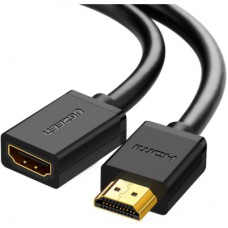 Кабель мультимедійний HDMI M to HDMI F 1.0m HD107 black Ugreen (10141)
