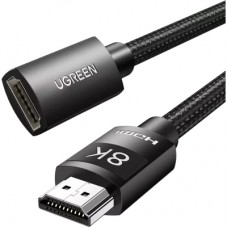 Кабель мультимедійний HDMI M to HDMI F 1.0m 8K HD151 black Ugreen (40447)