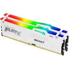 Модуль пам'яті для комп'ютера DDR5 16GB 5200 MHz Beast White RGB Kingston Fury (ex.HyperX) (KF552C40BWAK2-16)