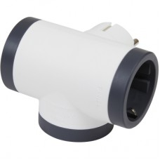 Мережевий розгалужувач Legrand ПРЕМІУМ 3х2К+З бокові розетки, колір Білий/Чорний (694520)