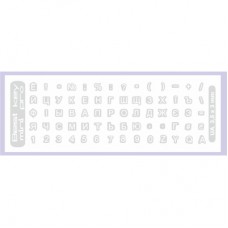 Наклейка на клавіатуру BestKey mini Pro 3,5х3мм, прозора основа, 70, білий (BKmPRO/WhiTr/050)