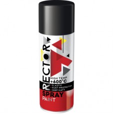 Аерозольна фарба для автомобіля RECTOR жаростійка чорна, в аер. упаковці 400 мл (000013237)