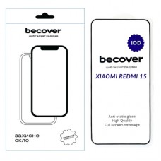 Скло захисне BeCover 10D Xiaomi Redmi 15 Black (713906)