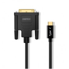 Кабель мультимедійний USB-C to DVI M 1.8m black Choetech (XCD-0018-BK)
