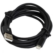 Дата кабель USB 2.0 AM to Lightning 2.0m 2.4A black Patron (CAB-PN-LIGHT-2M-B)