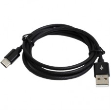 Дата кабель USB 2.0 AM to USB-C 1.0m 2.4A black Patron (CAB-PN-USB-TYPEC-1-B)