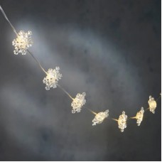 Гірлянда Luca Lighting Сніжинка, струна, 1,3 м, класична біла, 10 LED 2AA, таймер (8720967822874)