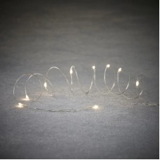 Гірлянда Luca Lighting струна, 1 м, класична біла, 10 LED 2xCR2032, таймер (8720362037095)
