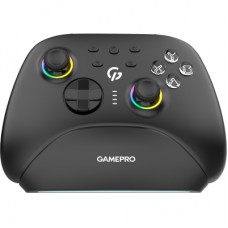 Геймпад GamePro із зарядною станцією BT 5.3/USB/2.4 ГГц (Switch/PC/iOS/Android) RGB Black (GPX13BDOC)