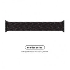 Ремінець до смарт-годинника Armorstandart Braided Solo Loop для Apple Watch 49/46/45/44/42 (Series 1-3) Black Unity Size 6 (148 mm) (ARM64907)