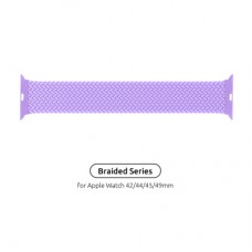 Ремінець до смарт-годинника Armorstandart Braided Solo Loop для Apple Watch 49/46/45/44/42 (Series 1-3) Lavender Grey Size 8 (160 mm) (ARM64911)