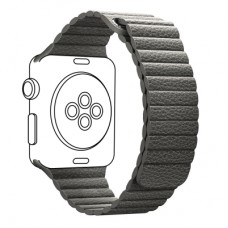 Ремінець до смарт-годинника Armorstandart Leather Loop для Apple Watch 42 (Series 11-10)/41/40/38 Grey (ARM48654)