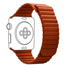 Ремінець до смарт-годинника Armorstandart Leather Loop для Apple Watch 42 (Series 11-10)/41/40/38 Orange (ARM57838)