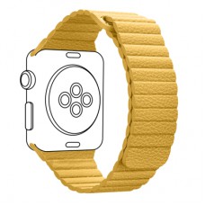 Ремінець до смарт-годинника Armorstandart Leather Loop для Apple Watch 42 (Series 11-10)/41/40/38 Yellow (ARM57841)