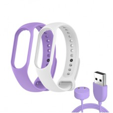 Ремінець до фітнес браслета Armorstandart комплект 3шт Xiaomi Mi Band 7/6/5 New Style Lavender (ARM77039)