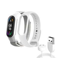 Ремінець до фітнес браслета Armorstandart комплект 3шт Xiaomi Mi Band 7/6/5 New Style White (ARM77041)