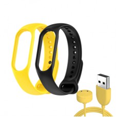 Ремінець до фітнес браслета Armorstandart комплект 3шт Xiaomi Mi Band 7/6/5 New Style Yellow (ARM77040)