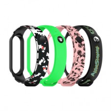 Ремінець до фітнес браслета Armorstandart комплект 4шт Xiaomi Mi Band 7/6/5 Cartoon hand-drawn (ARM59730)
