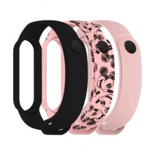 Ремінець до фітнес браслета Armorstandart комплект 3шт Xiaomi Mi Band 7/6/5 Cartoon Mickey Pink (ARM77042)