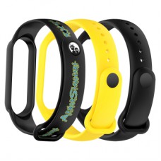Ремінець до фітнес браслета Armorstandart комплект 3шт Xiaomi Mi Band 7/6/5 New Style Inscription (ARM87044)