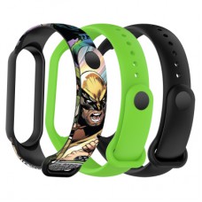 Ремінець до фітнес браслета Armorstandart комплект 3шт Xiaomi Mi Band 7/6/5 New Style Wolverine (ARM87047)