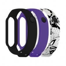 Ремінець до фітнес браслета Armorstandart комплект 3шт Xiaomi Mi Band 7/6/5 Symbiosis comix (ARM77055)
