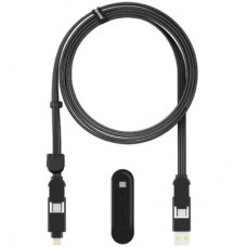 Дата кабель 6in1 inCharge XL 3.0m black Rolling Square (XLL01R)
