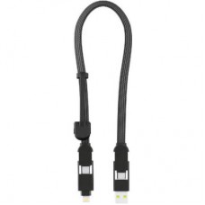 Дата кабель 6in1 inCharge XL 0.3m black Rolling Square (XLS01R)