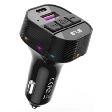 FM модулятор XO BCC17 Car Charger Smart Bluetooth Dual Port PD 30W Чорний (BCC17.black)