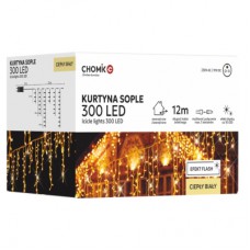 Гірлянда Chomik Бахрома 300 LED 12 м, теплий білий, IP44, від мережі (5900779879843)