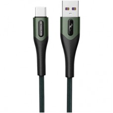Дата кабель USB 2.0 AM to USB-C 1.0m 3A braided dark green SkyDolphin (USB-000582)