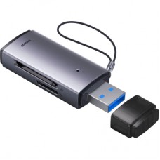 Зчитувач флеш-карт Baseus USB to SD/TF gray (WKQX060013)