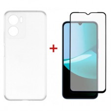 Чохол до мобільного телефона Dengos Kit for Motorola G06 case + glass Transparent (DG-KM-169)