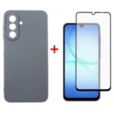 Чохол до мобільного телефона Dengos Carbon Kit for Samsung Galaxy A17 case + glass Grey (DG-KM-161)