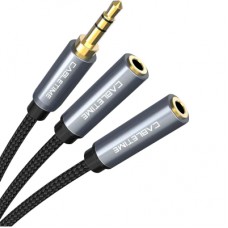 Кабель мультимедійний 3.5mm M to 2x3.5mm F 0.2m Cabletime (CA915248)