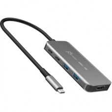 Концентратор J5create USB-C 5-in-1 2xUSB 3.2 10Gbps + 2xUSB-C 10Gbps PD 100W + HDMI 8K gray (JCH453-N)