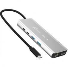 Концентратор J5create USB-С 6-in-1 2xUSB 3.2 + USB-C PD 100W + USB-C + HDMI 8K + RJ45 2.5Gbps aluminum (JCD403-N)